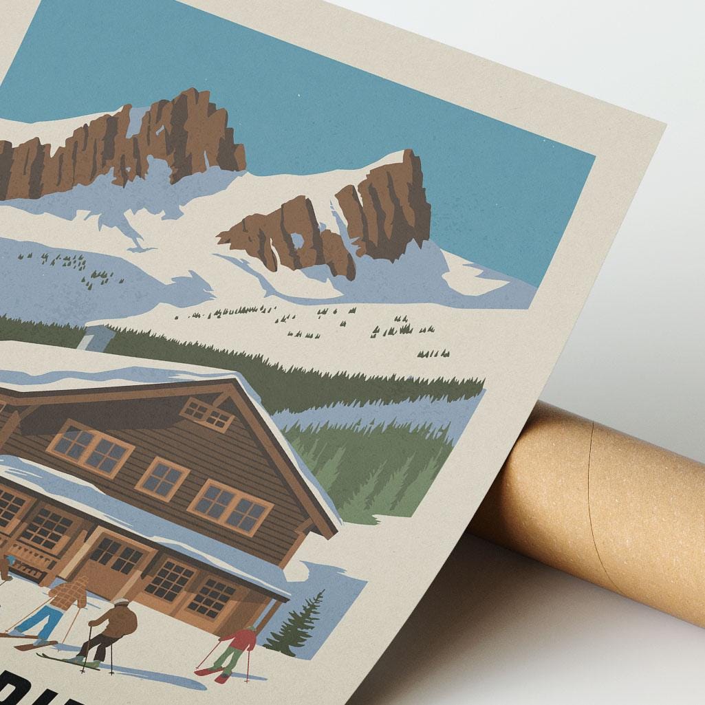 a picture of a ski lodge in the mountains