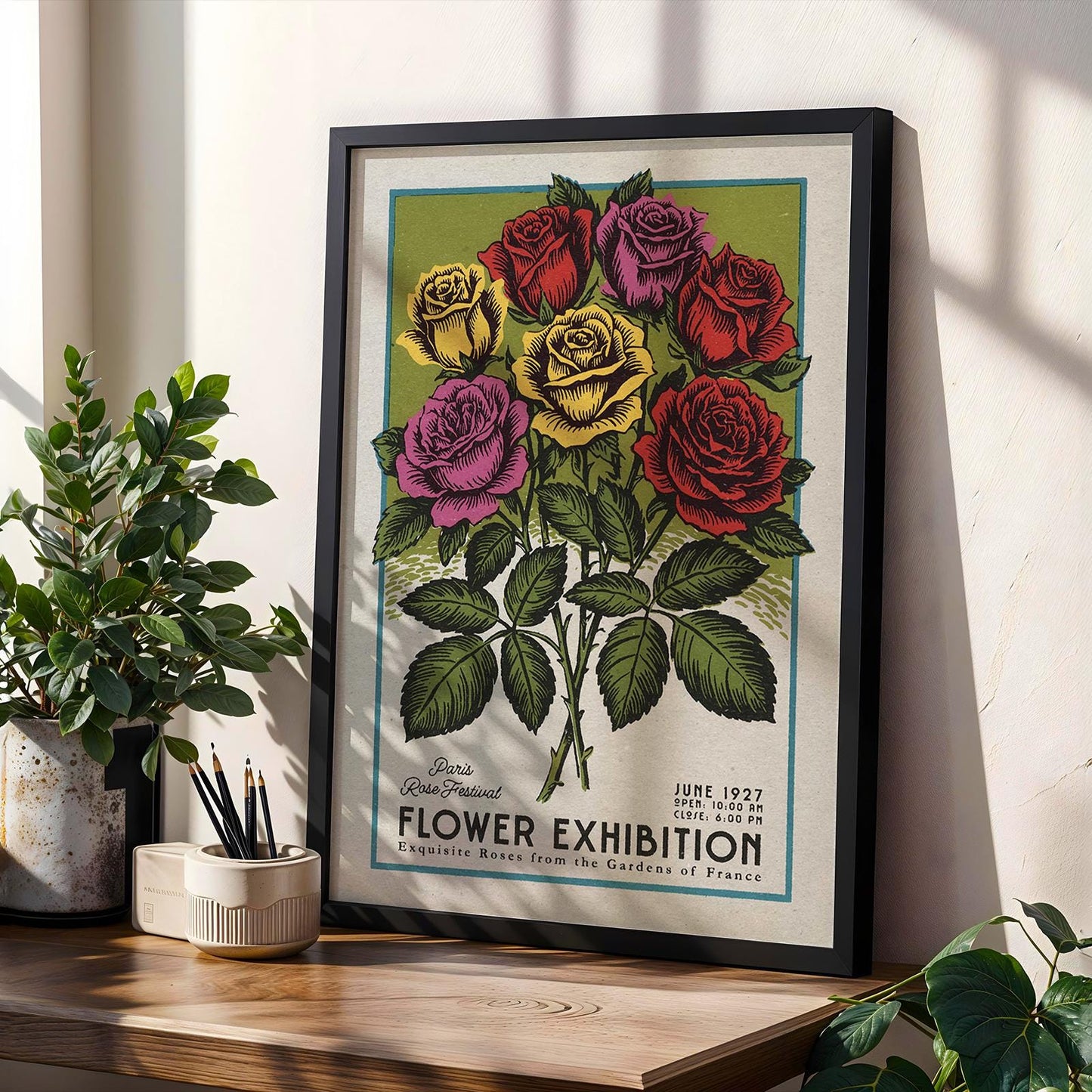a picture of a bunch of flowers on a table