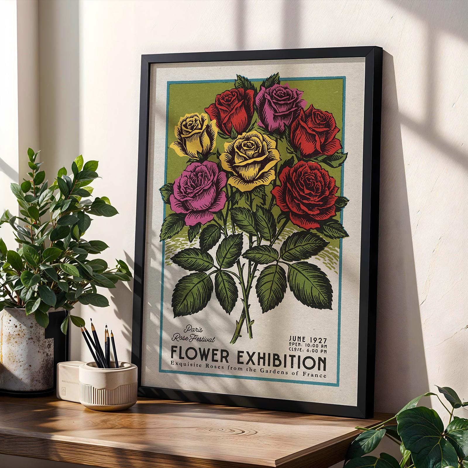 a picture of a bunch of flowers on a table