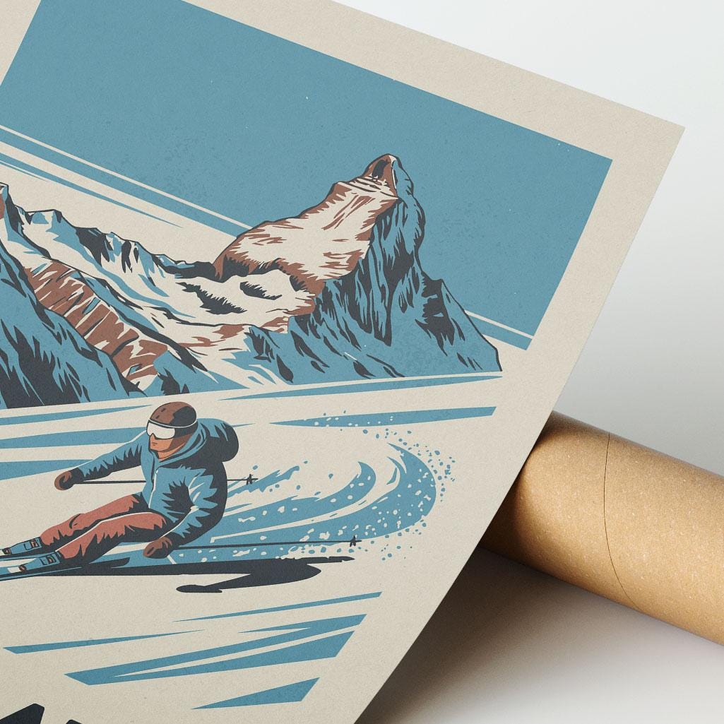a picture of a person on skis in the snow