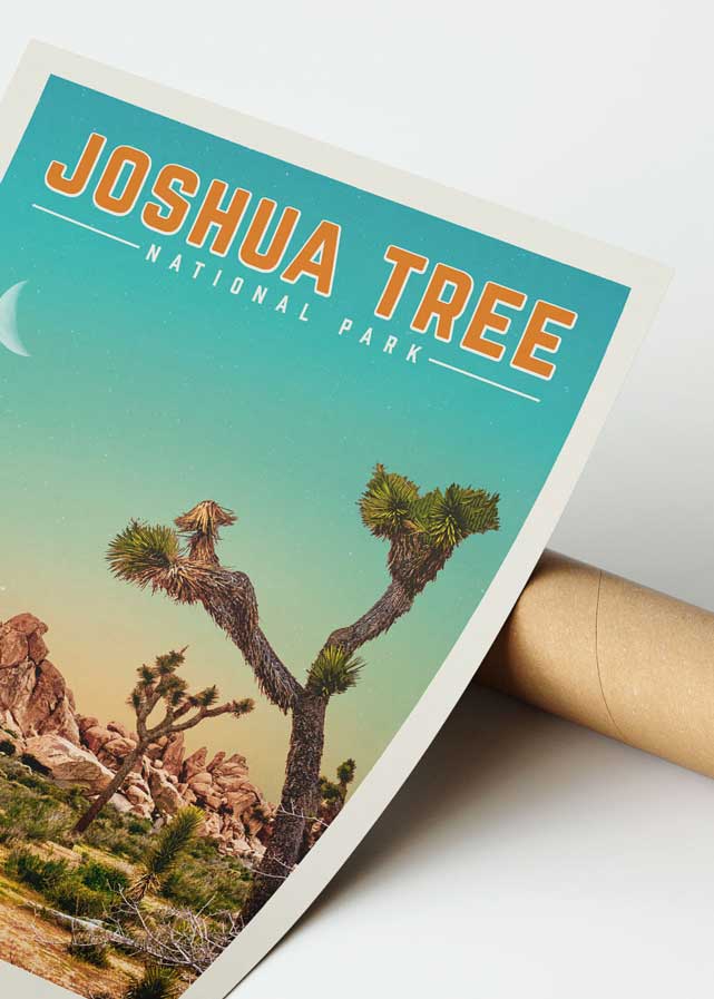 Joshua Tree Vintage National Park Poster