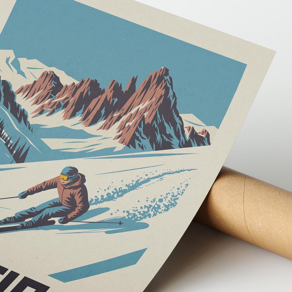 a picture of a skier going down a mountain