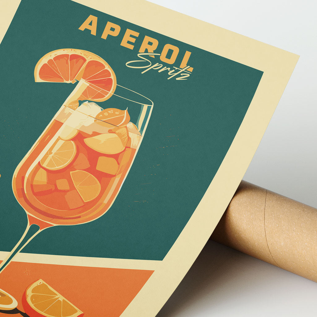 Aperol Spritz - Vintage Cocktail Poster