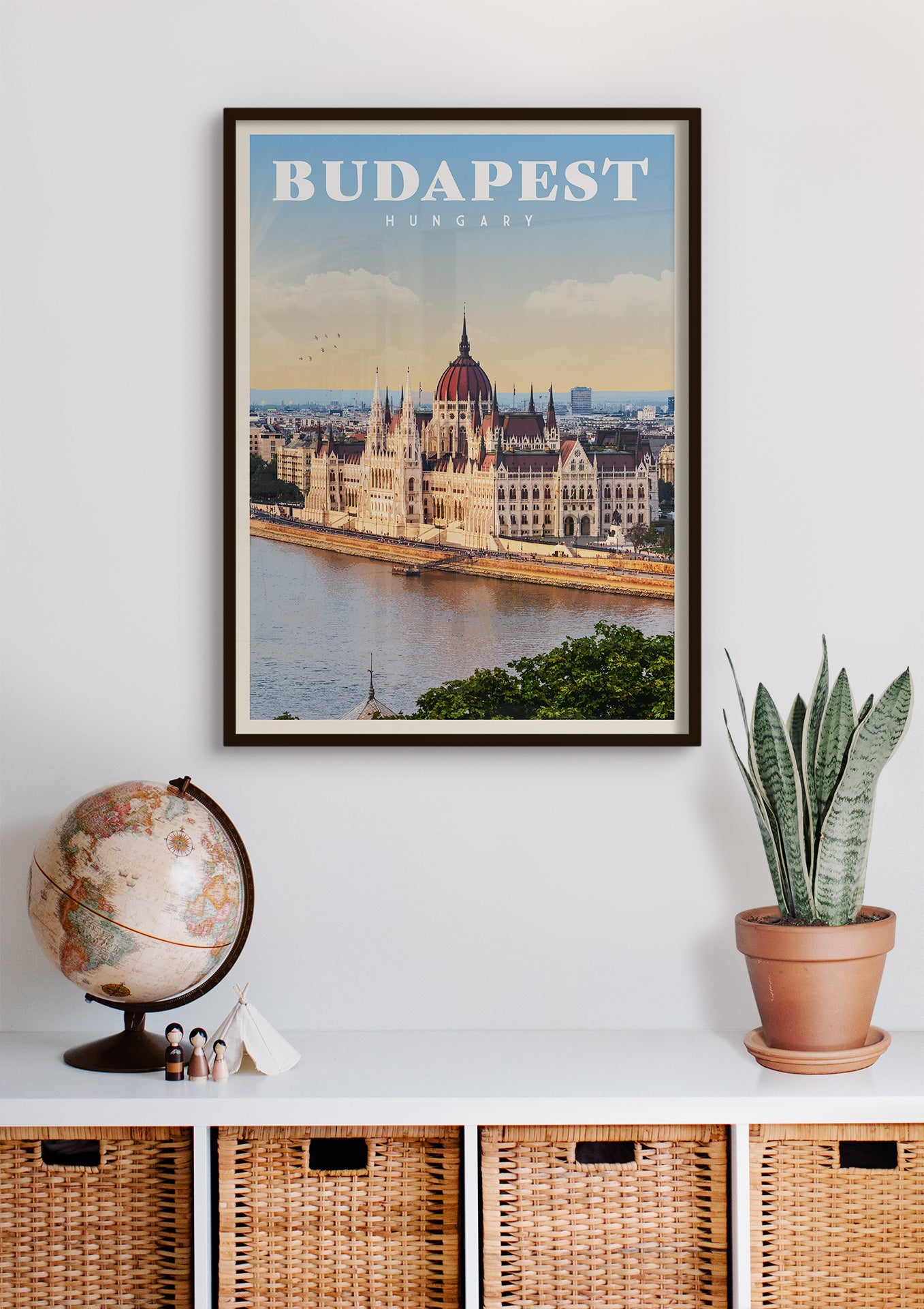 Budapest, Hungary - Vintage Travel Poster