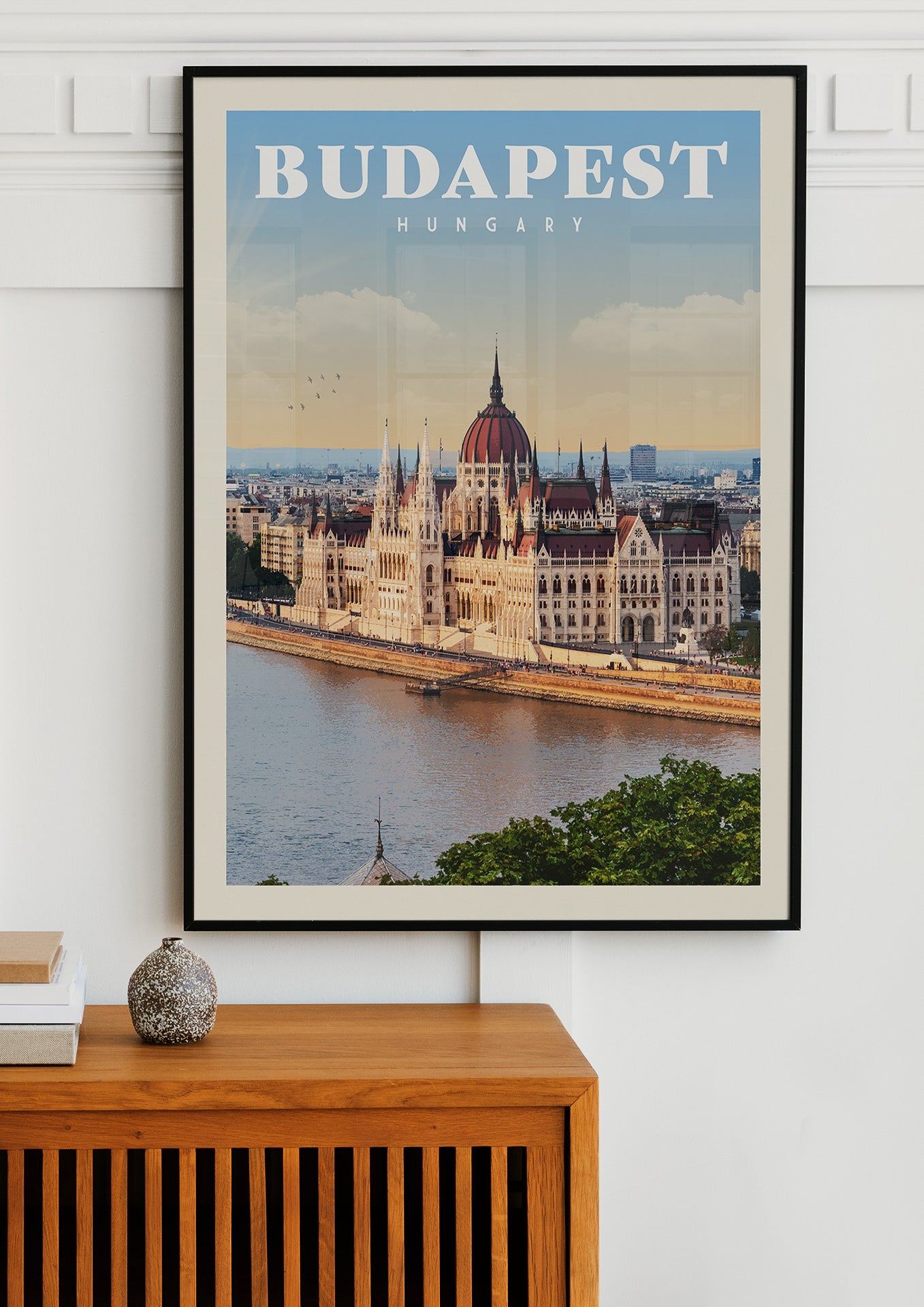 Budapest, Hungary - Vintage Travel Poster