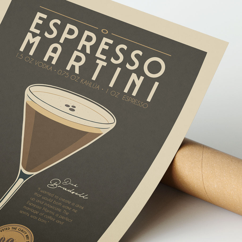 Espresso Martini - Vintage Cocktail Poster