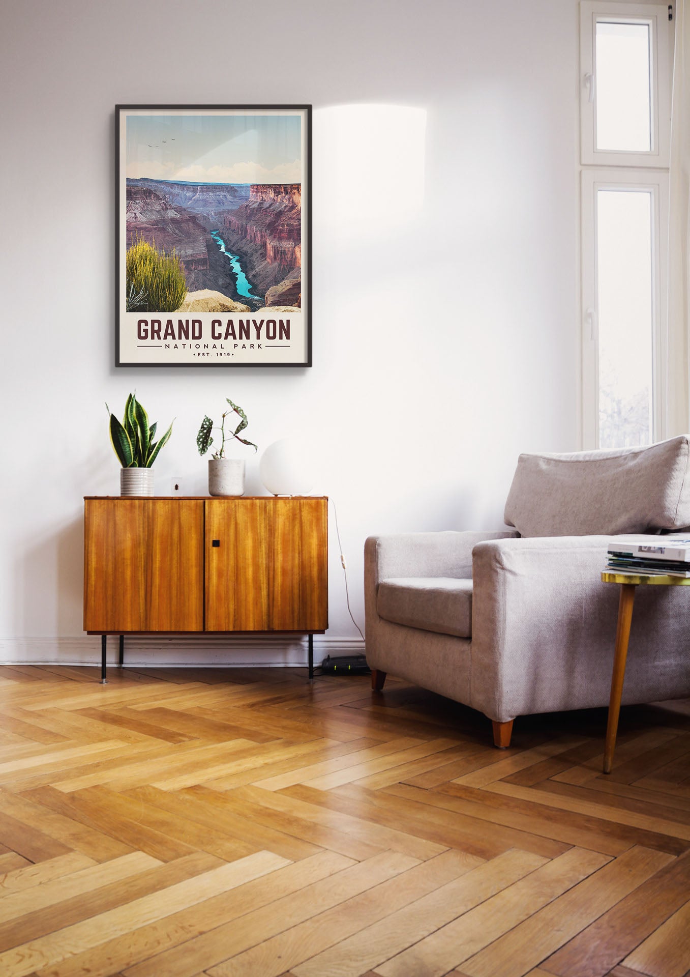 Grand Canyon National Park - Minimalist Travel Print