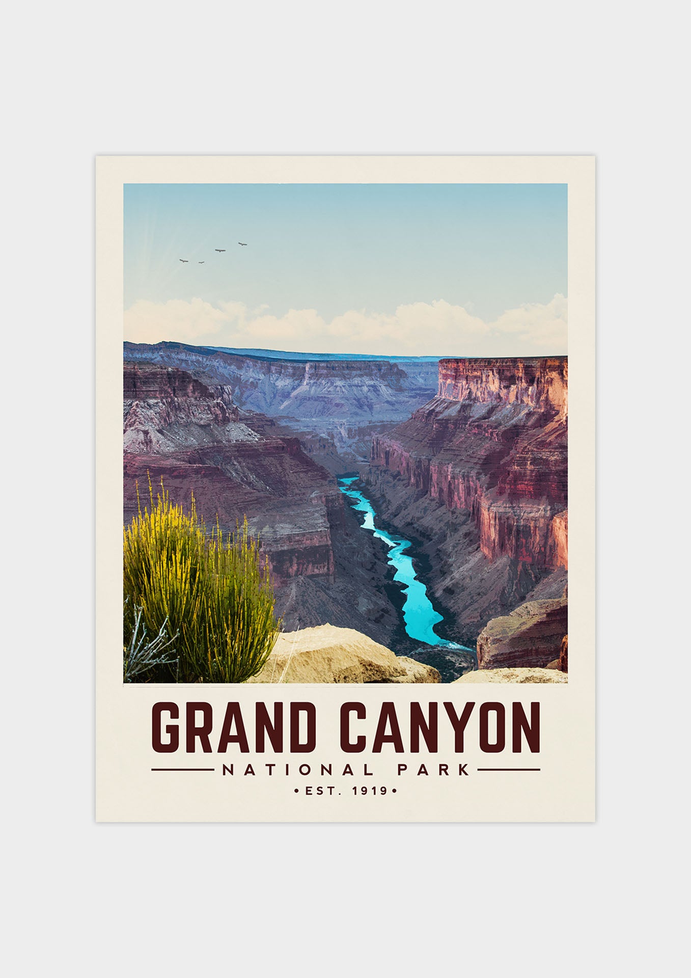 Grand Canyon National Park - Minimalist Travel Print
