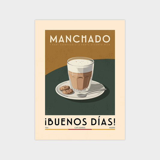 Manchado - Vintage Coffee Poster