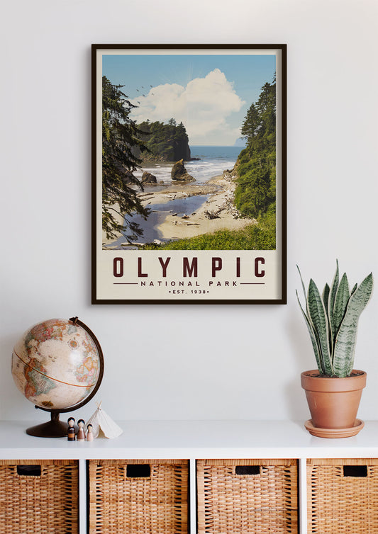 Olympic Minimalist National Park Poster