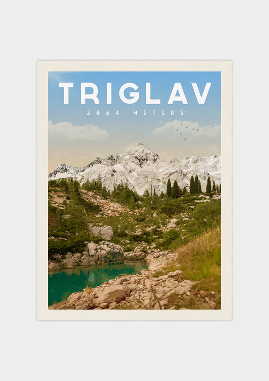 Mount Triglav, Slovenia - Vintage Travel Poster