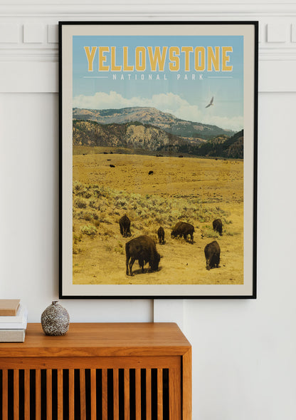 Yellowstone Vintage National Park Poster