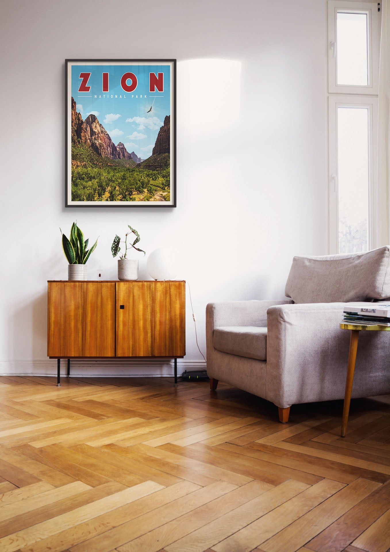 Zion Vintage National Park Poster