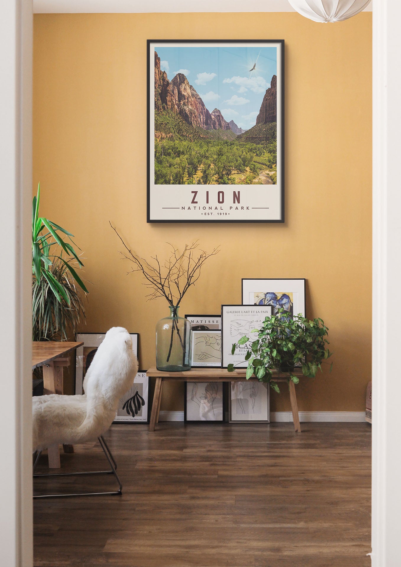 Zion Minimalist National Park Poster