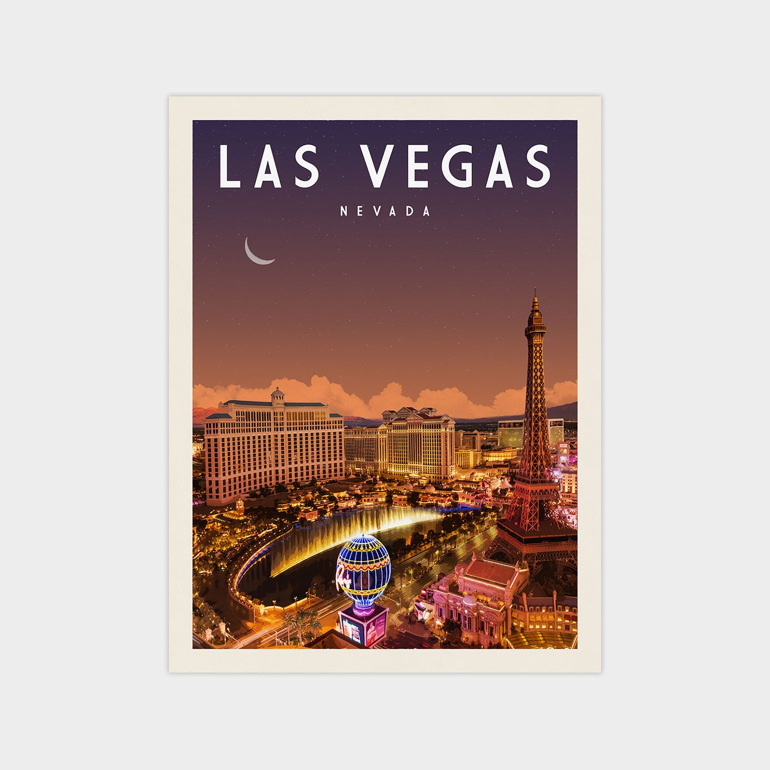 Las Vegas, Nevada Vintage Wall Art Travel Poster | Vintaprints