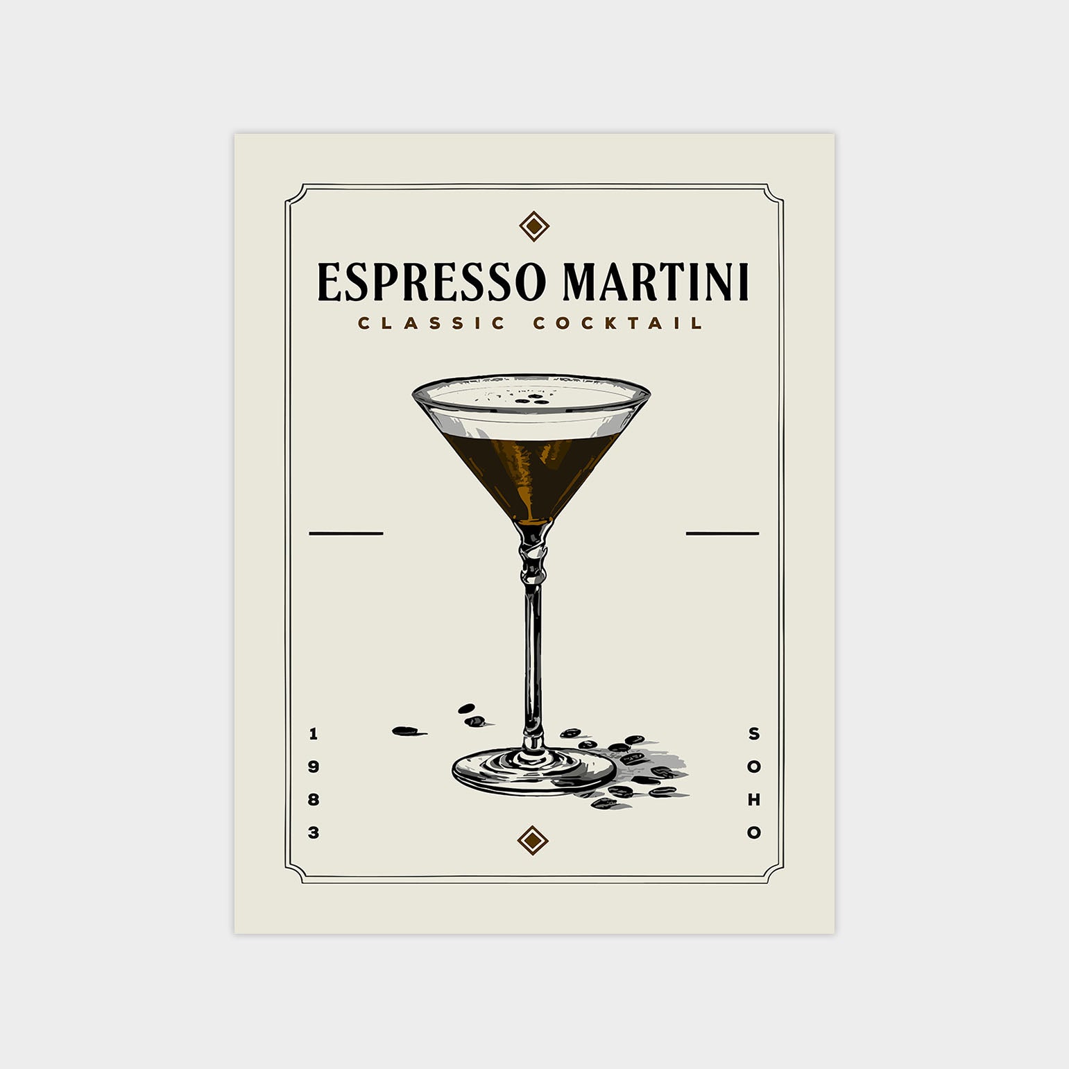 Espresso Martini - Minimalist Cocktail Poster