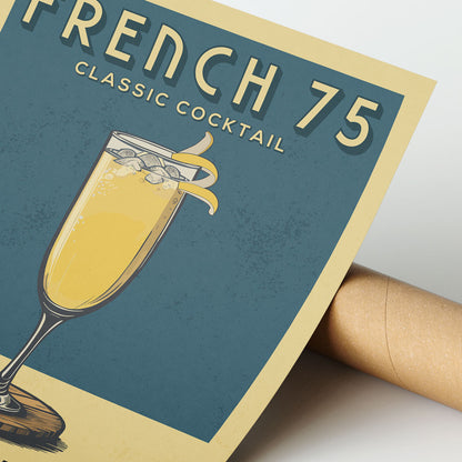 French 75 - Classic Cocktail Poster