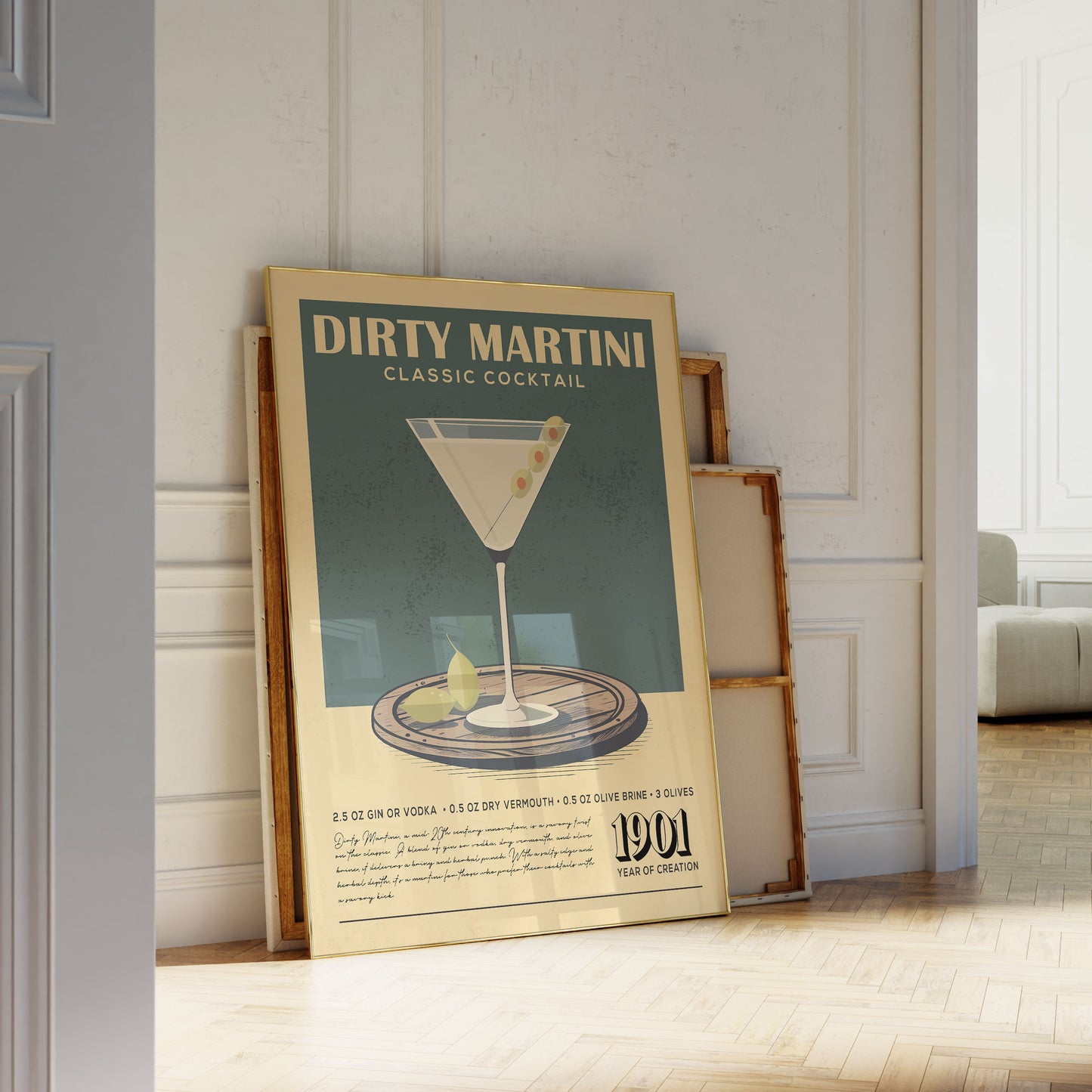 Dirty Martini - Classic Cocktail Poster