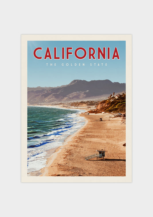 California Vintage Wall Art Travel Poster | Vintaprints