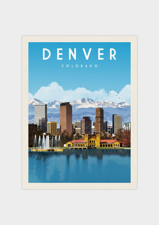 Denver, Colorado Vintage Wall Art Travel Poster | Vintaprints