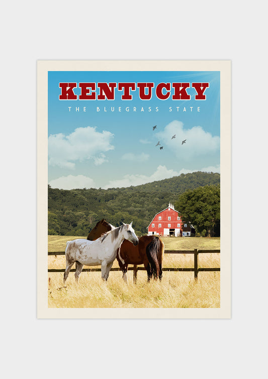 Kentucky Vintage Wall Art Travel Poster | Vintaprints