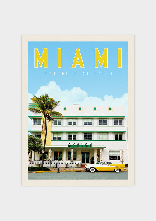 Miami, Florida Vintage Wall Art Travel Poster | Vintaprints