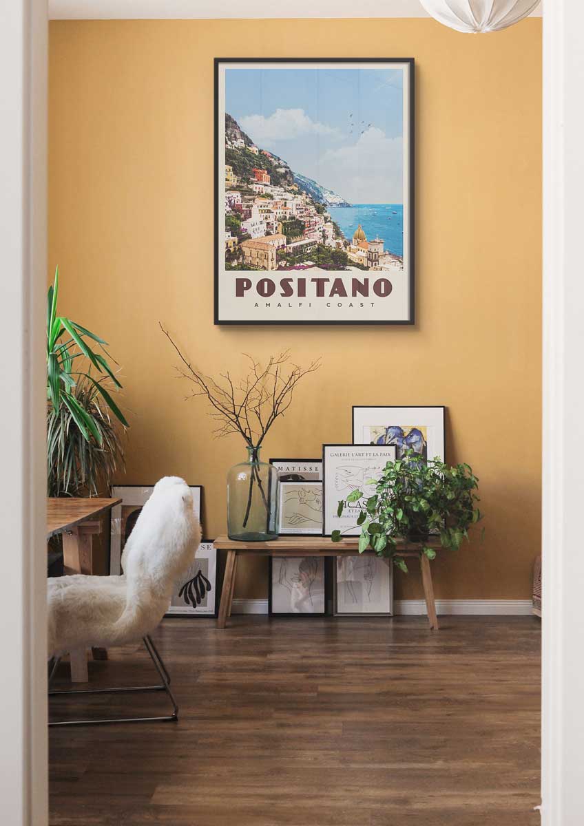 Positano, Italy - Vintage Travel Poster