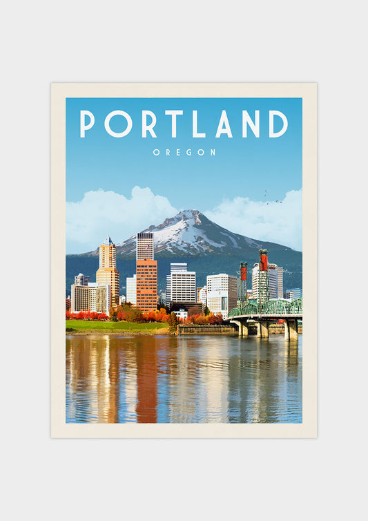 Portland, Oregon Vintage Wall Art Travel Poster | Vintaprints