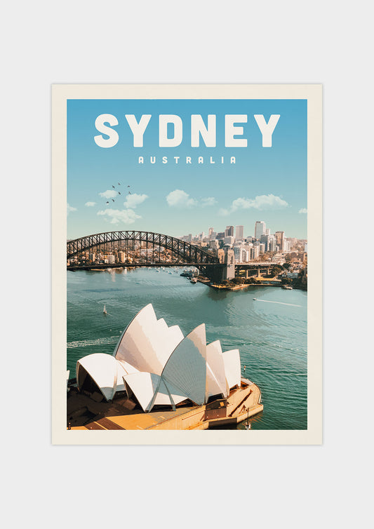 Sydney, Australia - Vintage Travel Print