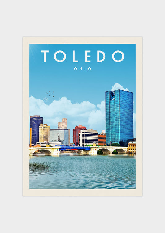 Toledo, Ohio Vintage Wall Art Travel Poster | Vintaprints