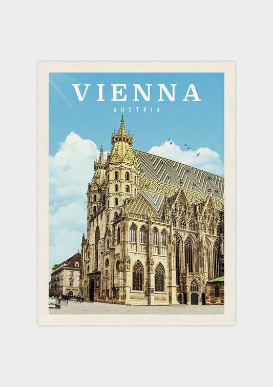 Vienna, Austria - Vintage Travel Poster