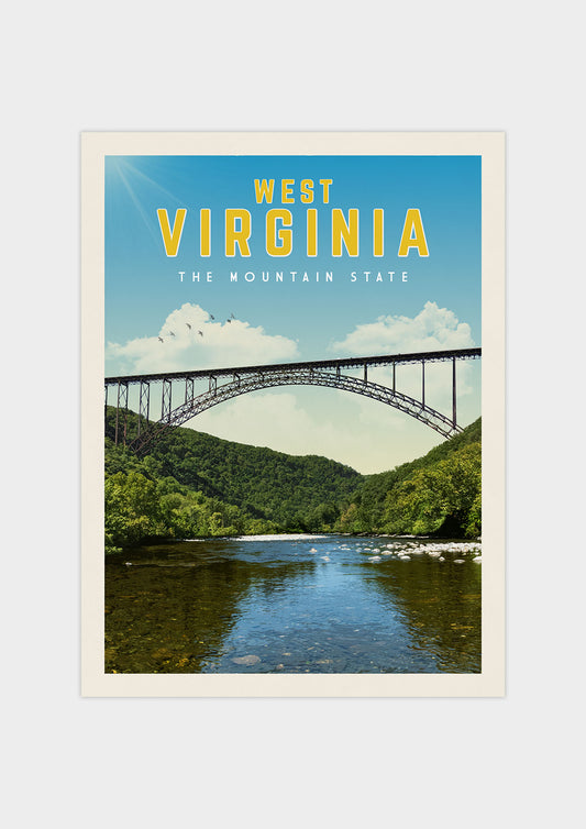 West Virginia Vintage Wall Art Travel Poster | Vintaprints