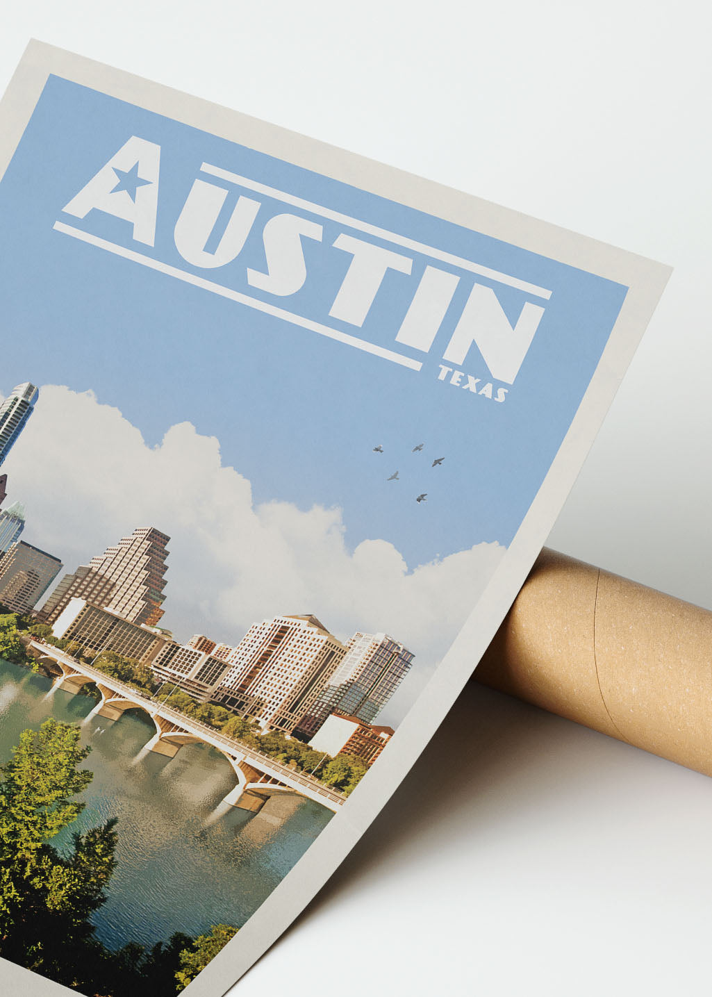 Austin, Texas - Vintage Travel Print - Vintaprints