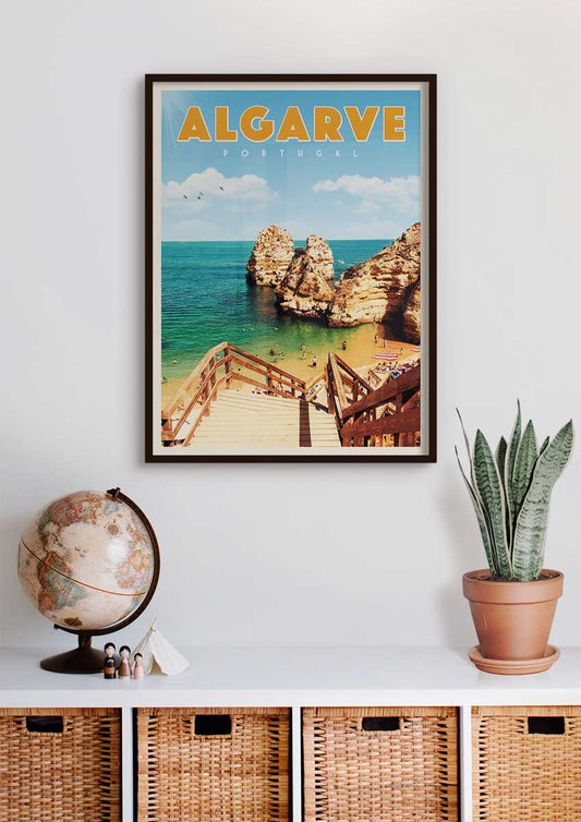 Algarve Coast, Portugal - Vintage Travel Print - Vintaprints