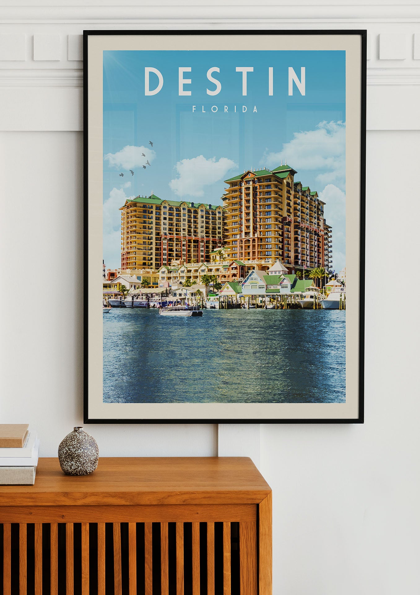 Destin, Florida - Vintage Travel Print