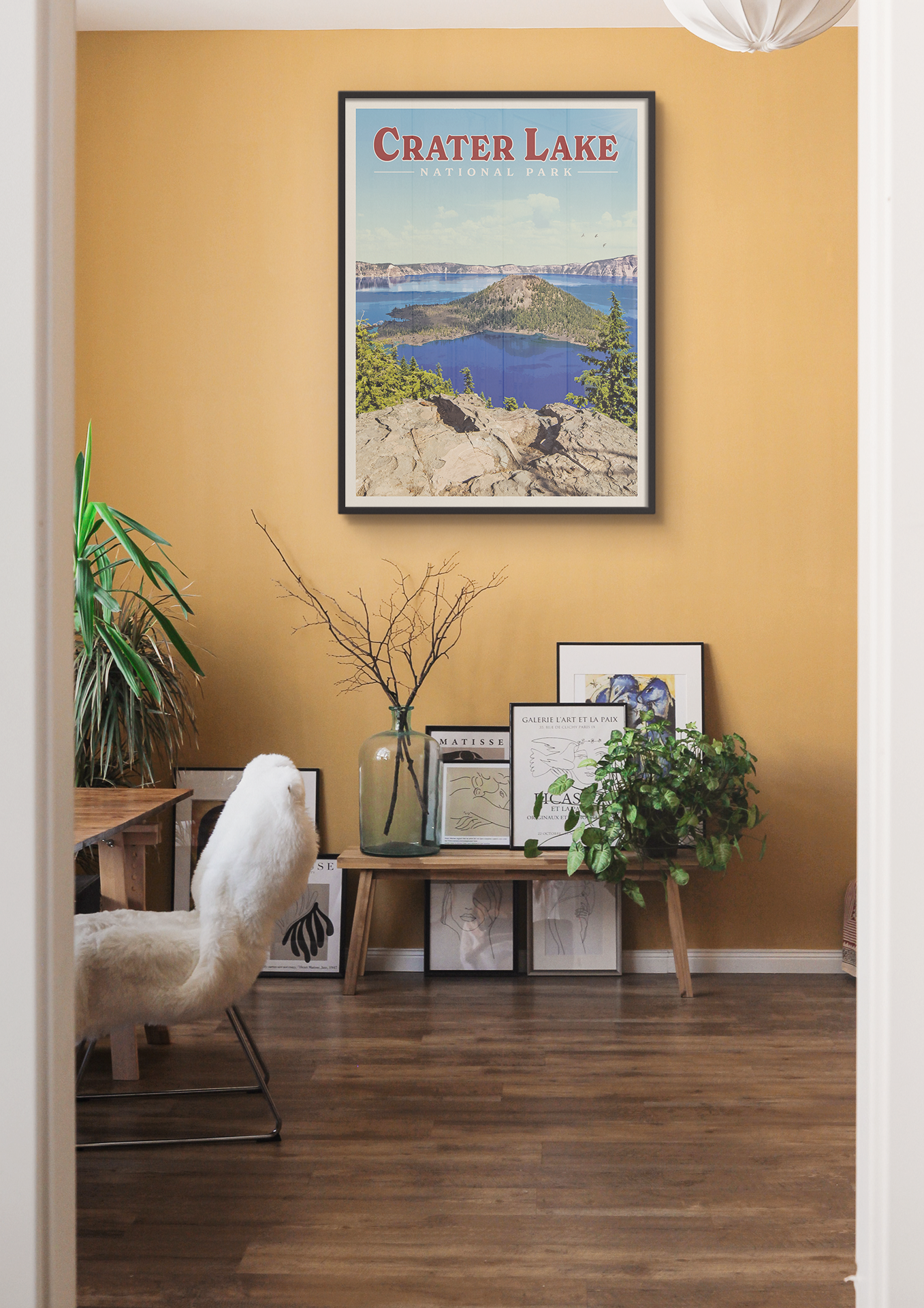 Crater Lake Vintage National Park Poster