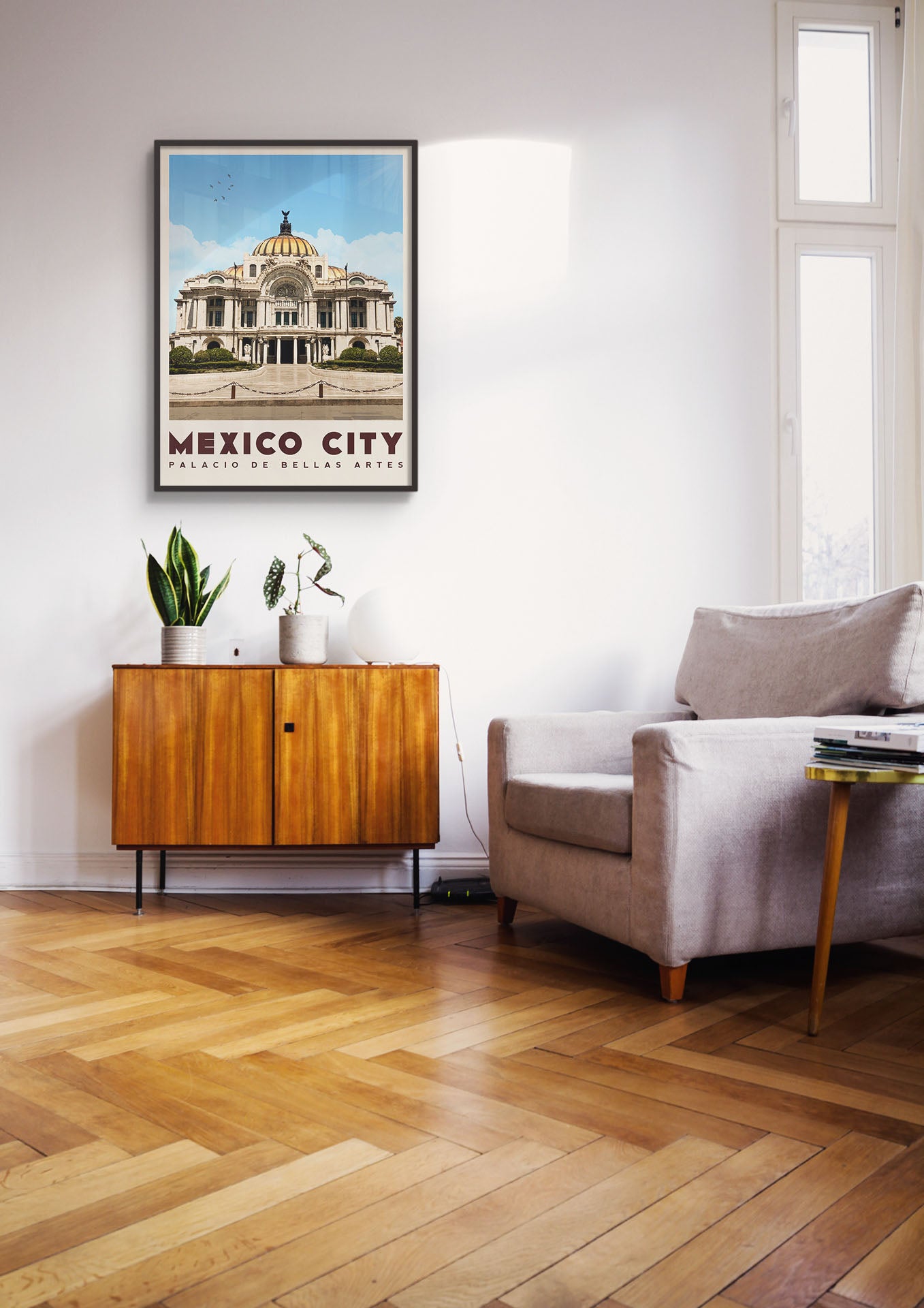 Mexico City, Mexico - Vintage Travel Print
