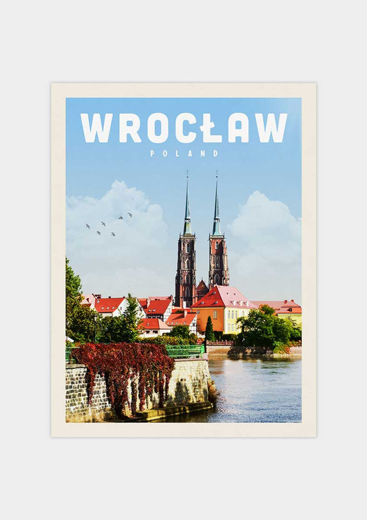 Wroclaw, Poland - Vintage Travel Poster