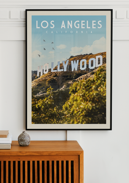 Hollywood, California - Vintage Travel Poster