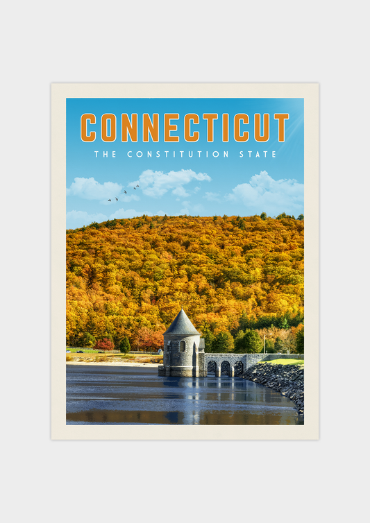 Connecticut Vintage Wall Art Travel Poster | Vintaprints