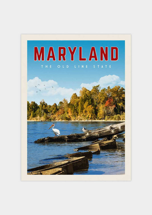 Maryland Vintage Wall Art Travel Poster | Vintaprints