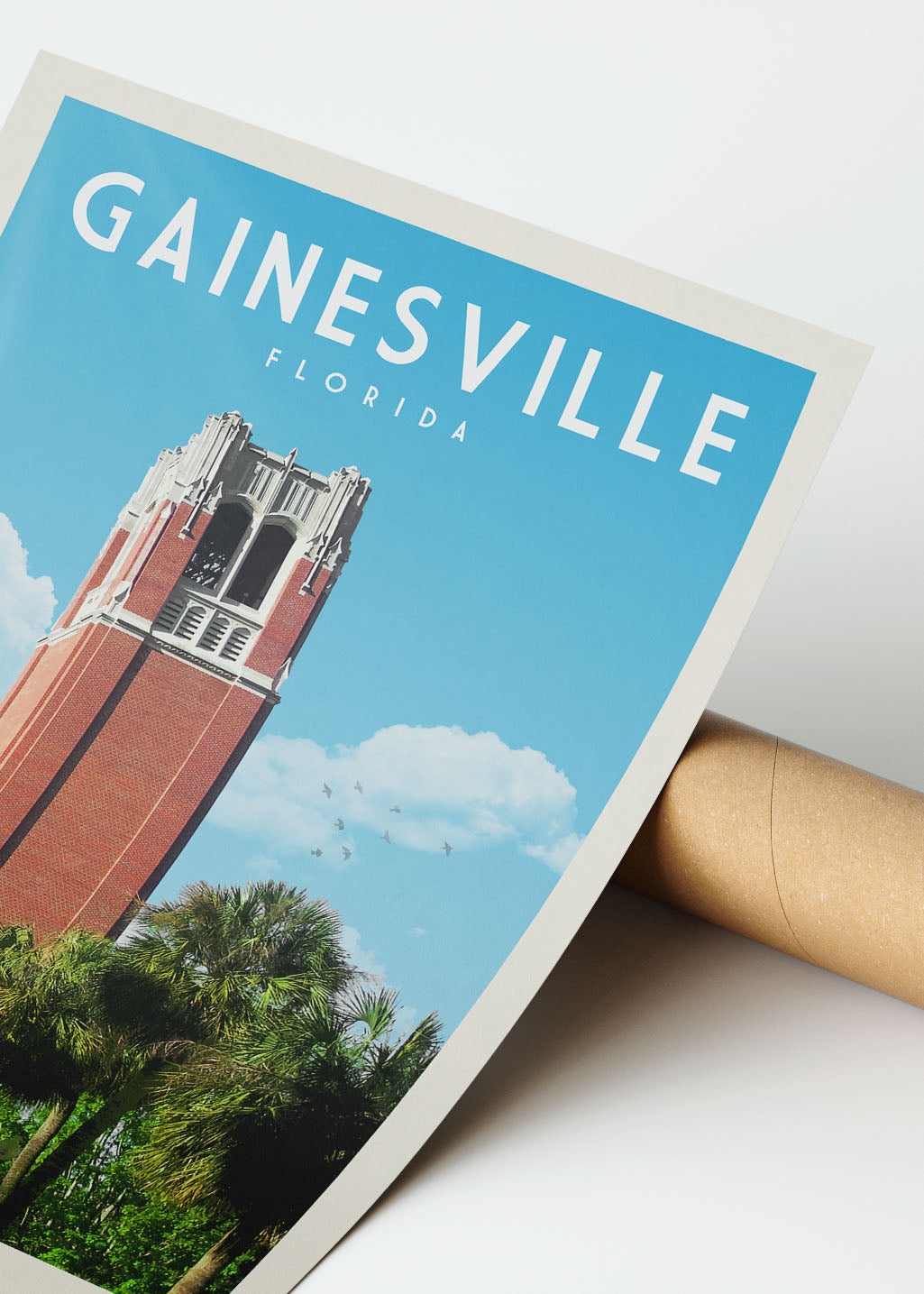 Gainesville, Florida - Vintage Travel Print