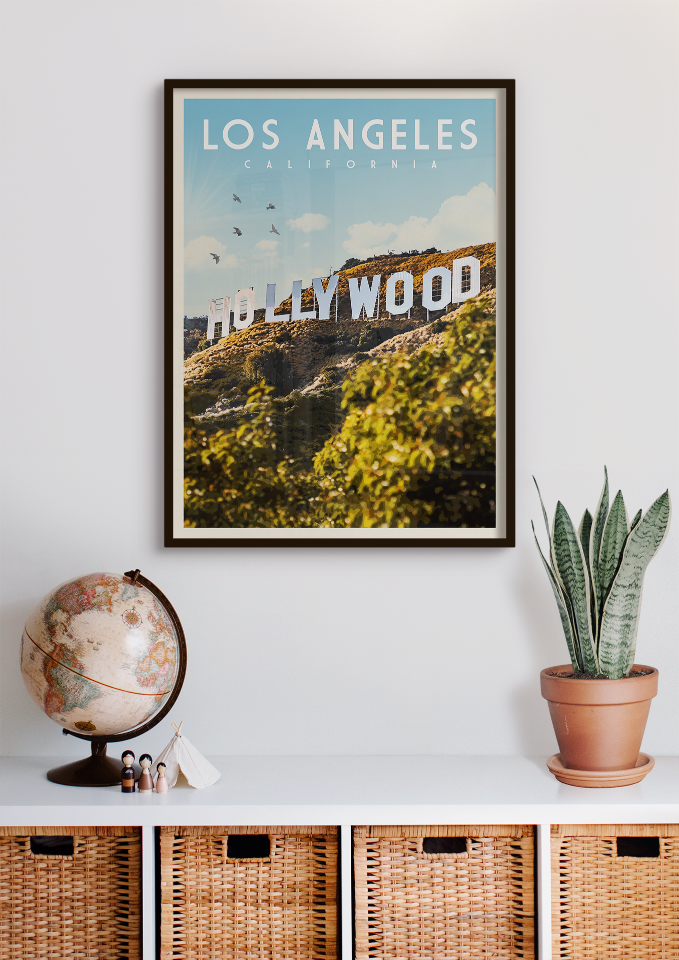 Hollywood, California - Vintage Travel Poster