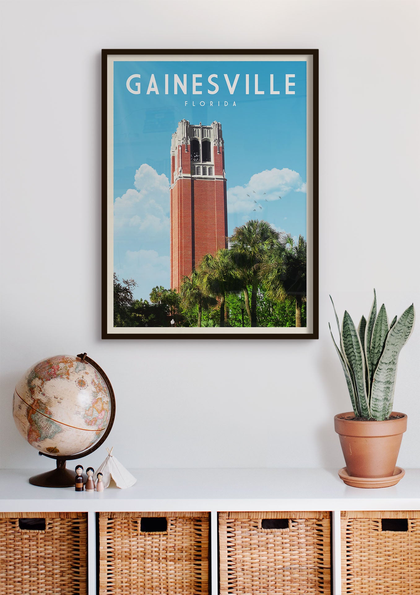 Gainesville, Florida - Vintage Travel Print