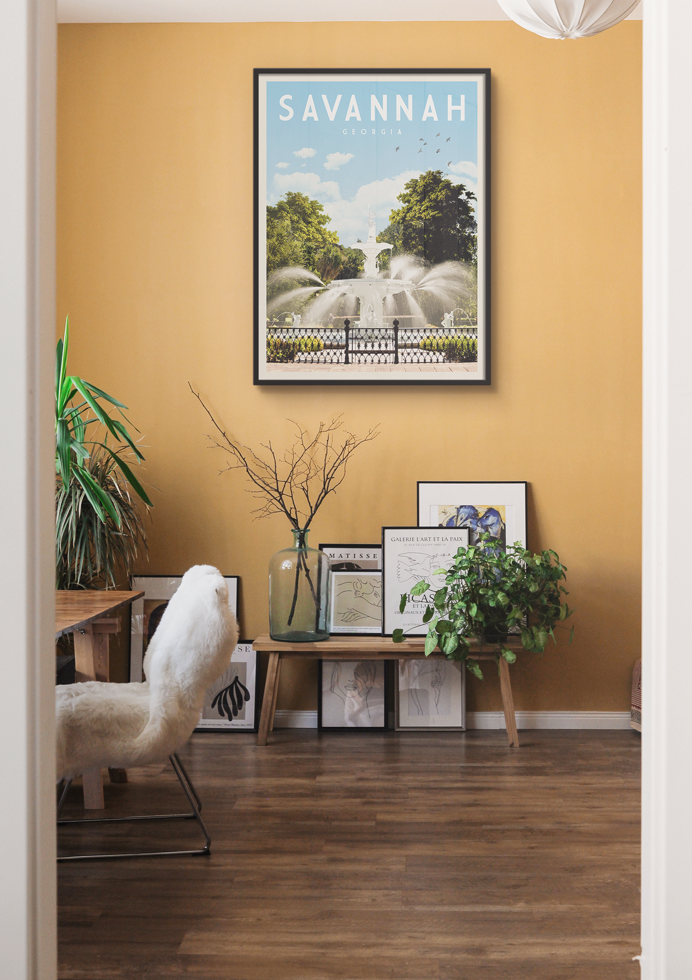 Savannah, Georgia - Vintage Travel Print