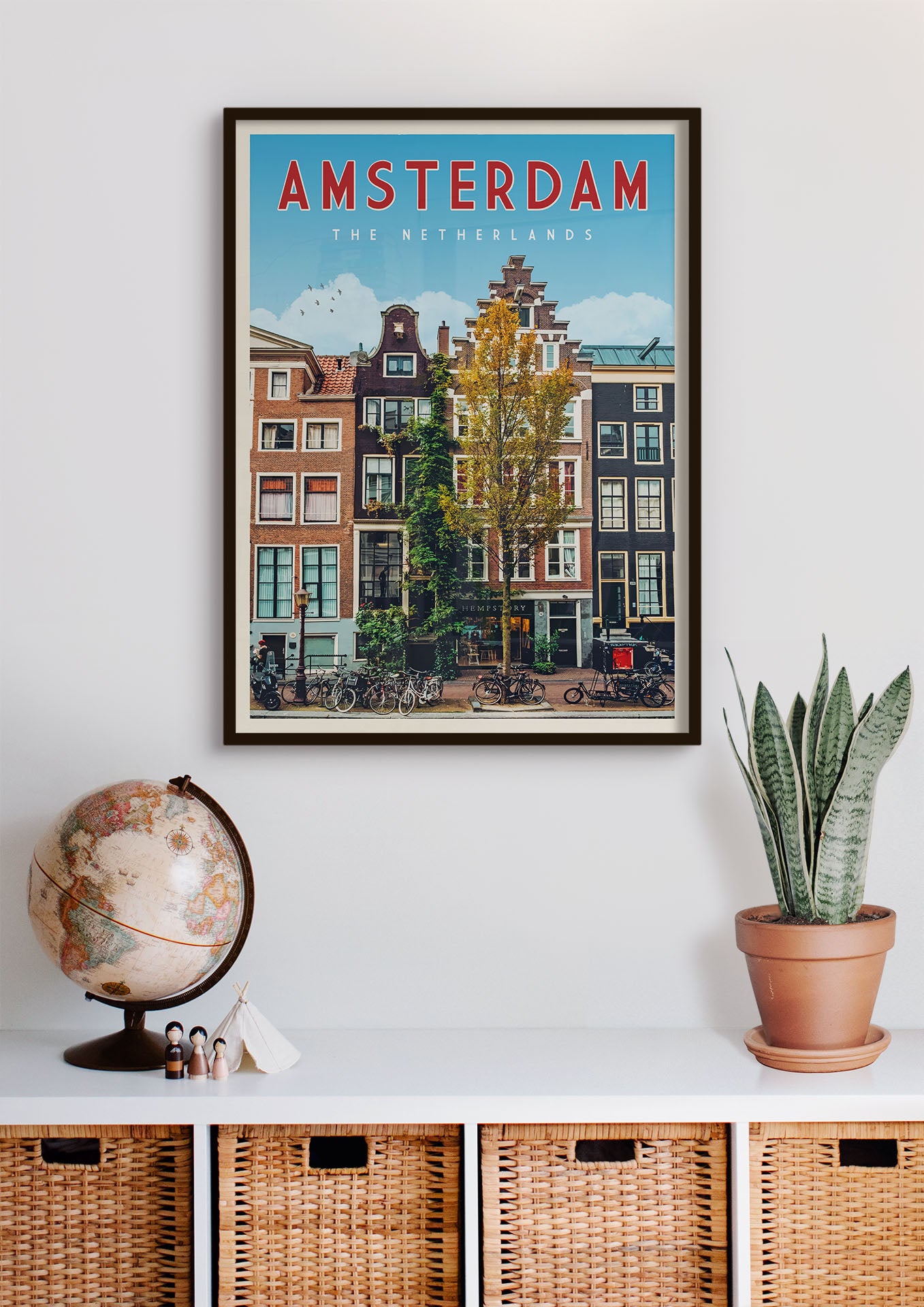 Amsterdam, The Netherlands - Vintage Travel Print - Vintaprints