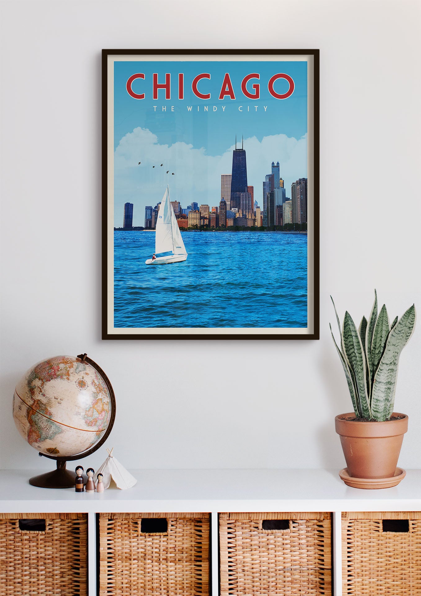 Chicago, Illinois - Vintage Travel Print - Vintaprints