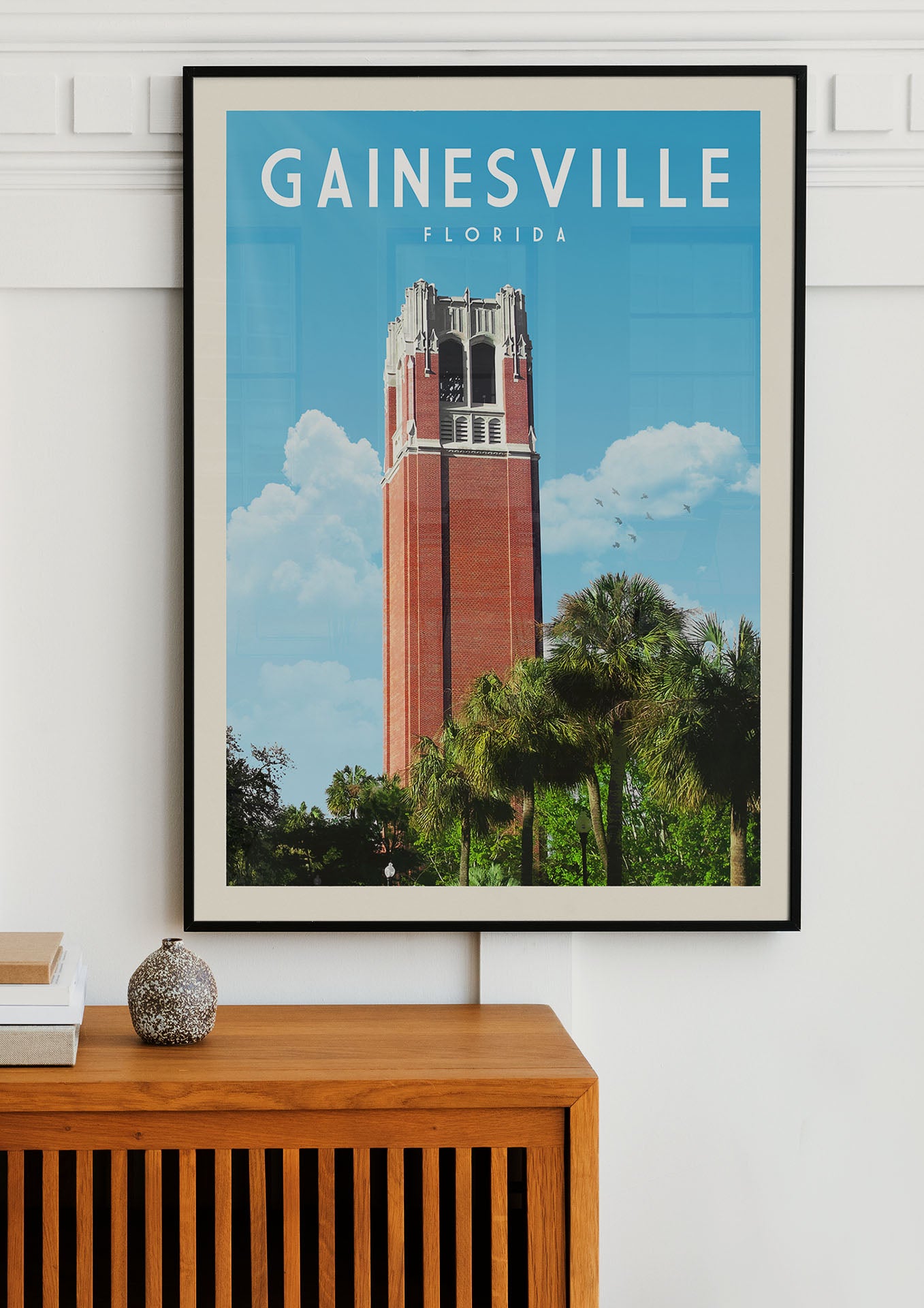 Gainesville, Florida - Vintage Travel Print
