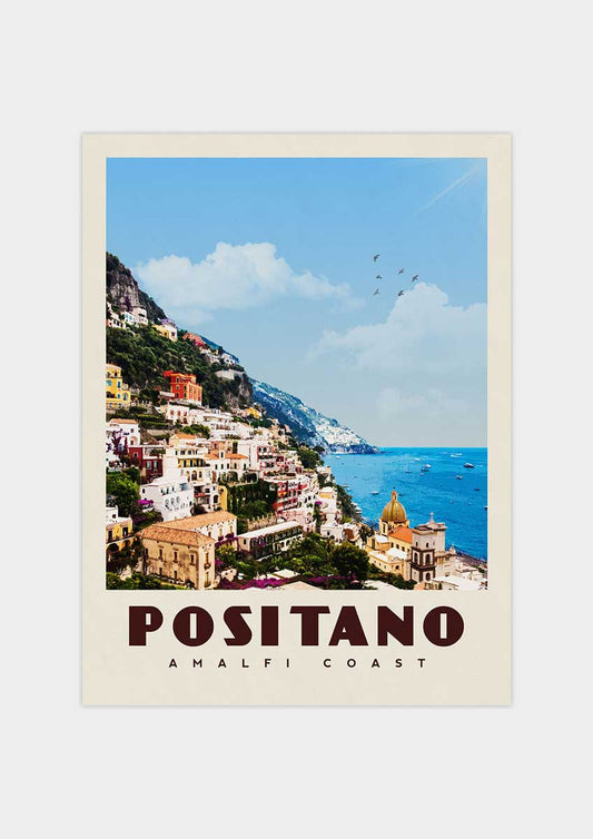 Positano, Italy - Vintage Travel Poster