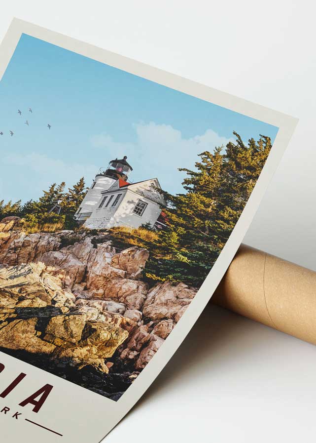 Acadia National Park - Minimalist Travel Print